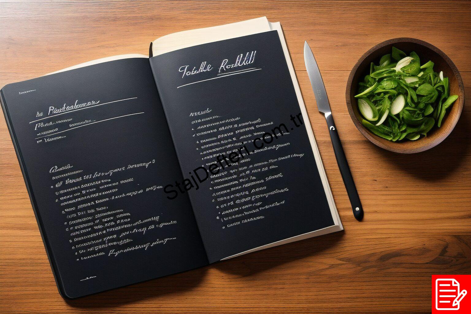 Aşçı Staj Defteri