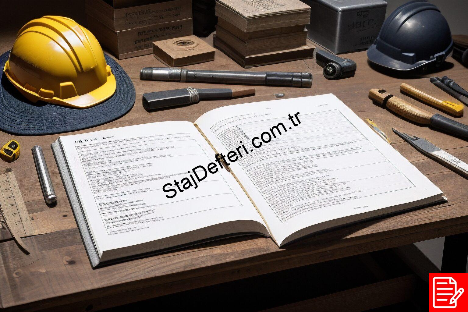 inşaat staj defteri elle yazılmış 30 günlük