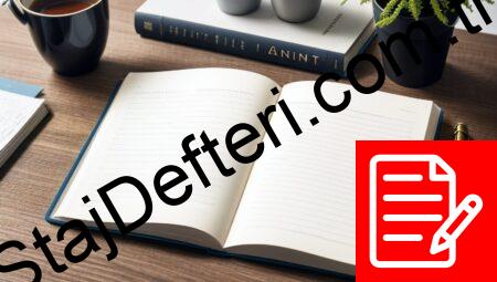 Karabük Üniversitesi Staj Defteri Örneği