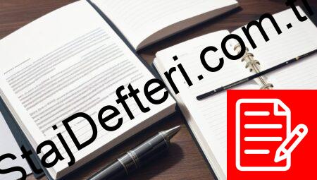 Optisyenlik Staj Defteri Örneği
