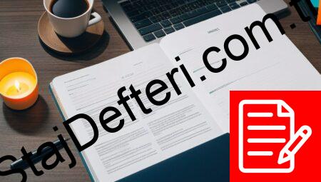12 Sınıf Bilişim Teknolojileri Doldurulmuş Staj Defteri