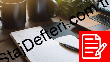 Çevre Danışmanlık Firması Staj Defteri