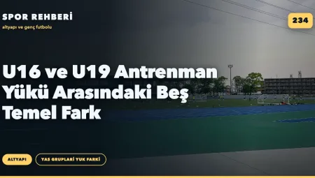 U16 ve U19 Antrenman Yükü Arasındaki Beş Temel Fark