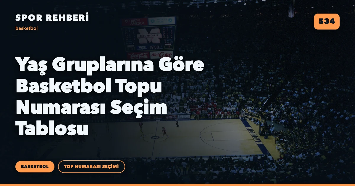 Yaş Gruplarına Göre Basketbol Topu Numarası Seçim Tablosu